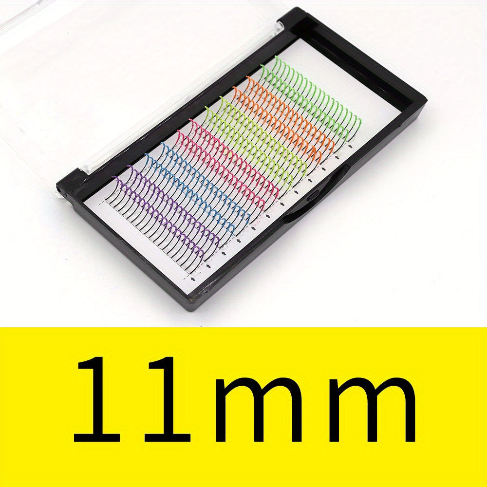 UV Fluorescent False Eyelashes with Glitter - Dramatic Fairy Colors