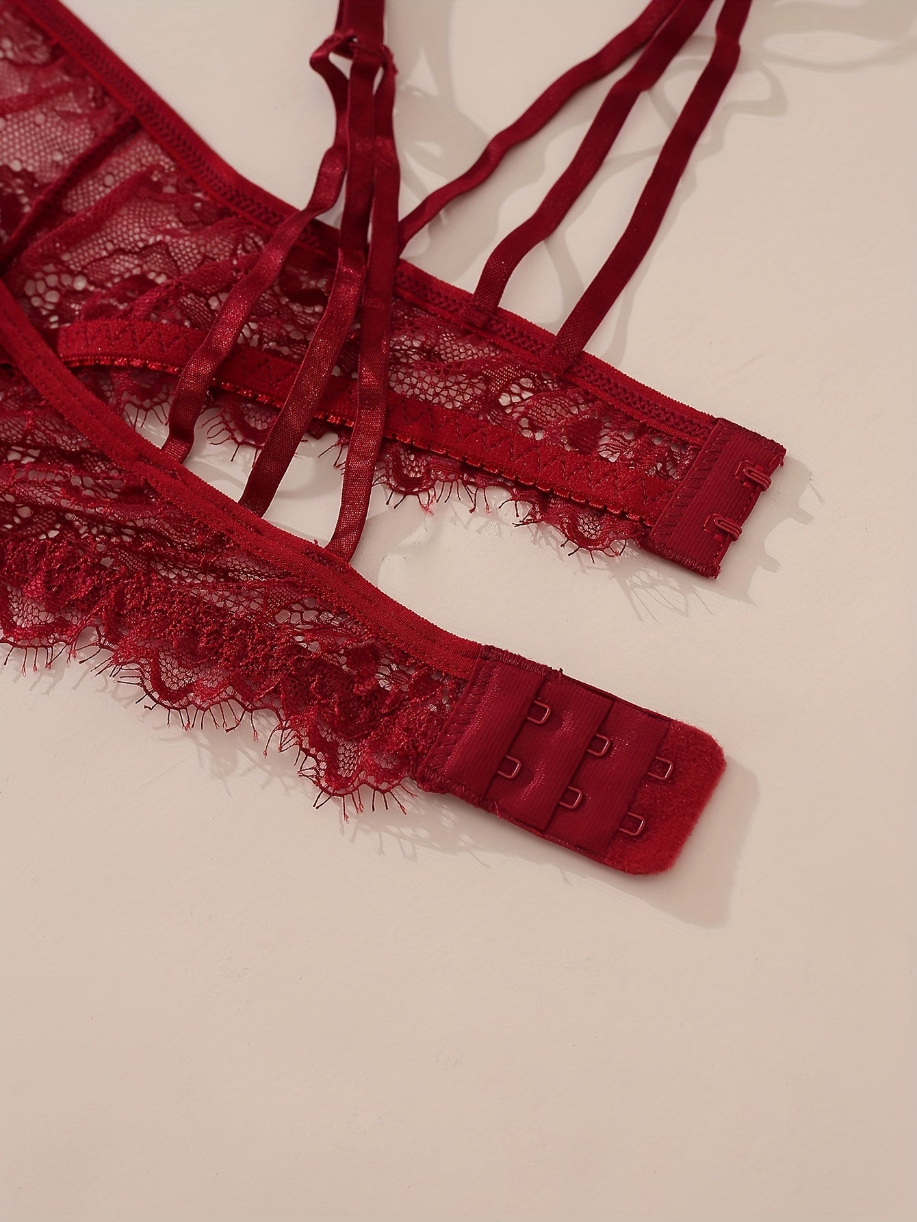 Sexy Lace Rhinestone Bra & Panty Set