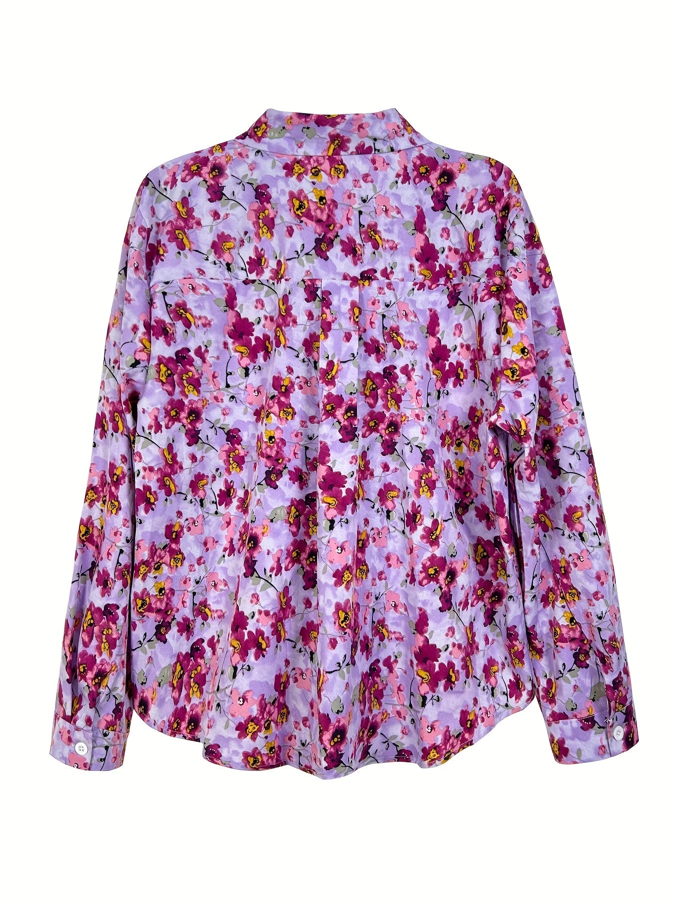 Floral Print Long Sleeve Blouse