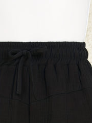 Solid Drawstring Shorts Casual Elastic Waist Summer Shorts Women's Clothing