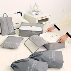 6Pcs Travel Packing Cubes Laundry Shoe Bag Organizer Set for Suitcase