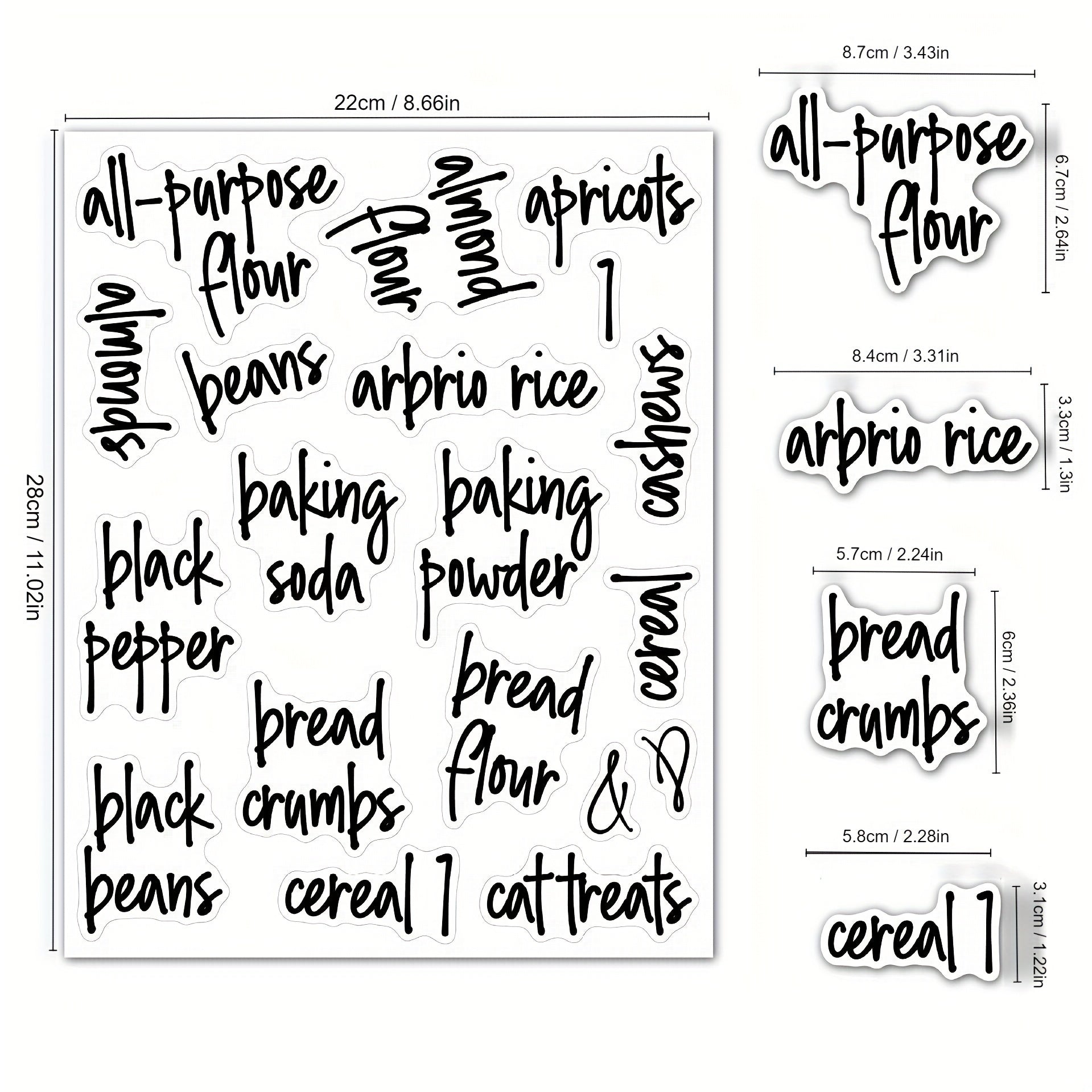 168pcs Waterproof Pantry Labels Set