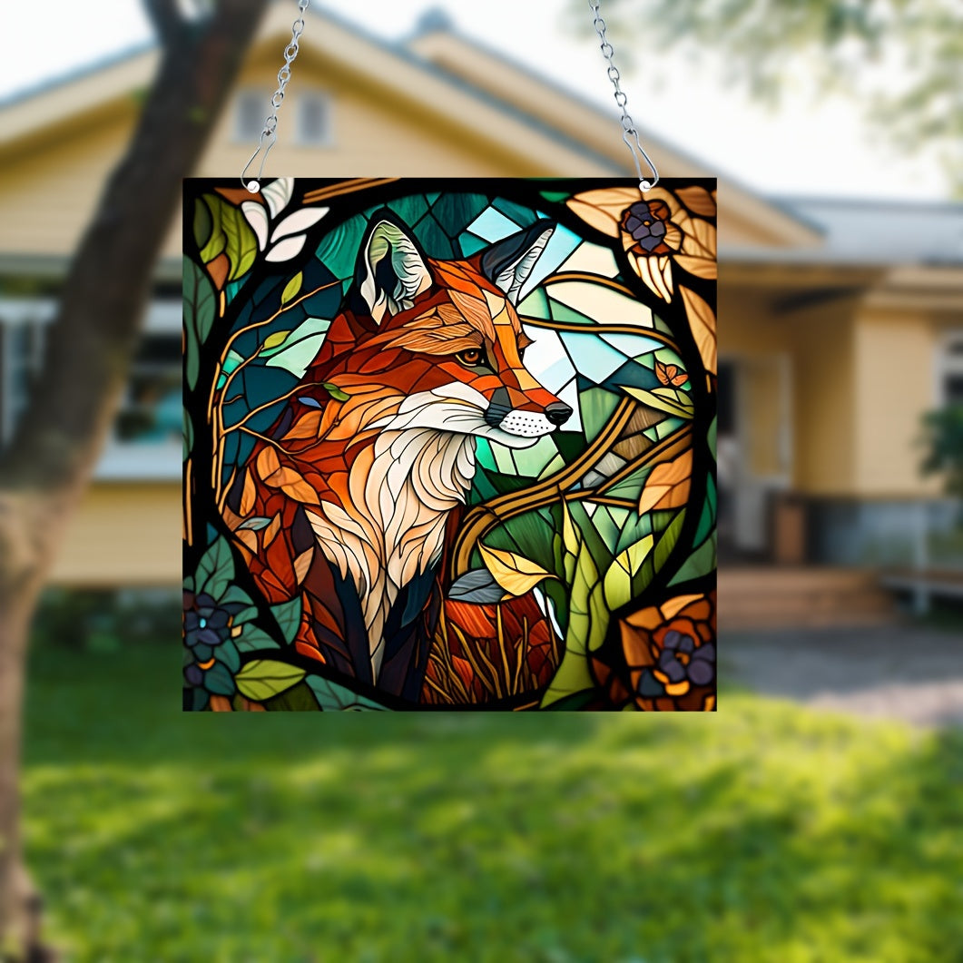 Fox Stained Acrylic Suncatcher Hanging For Window Lovely Fox Sun Catcher