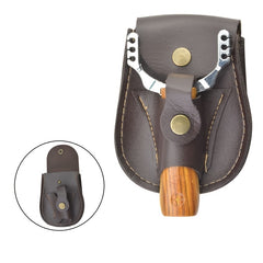 Slingshot Pouch Catapult Steel Ball Ammo Bag PU Leather Waist Pouch