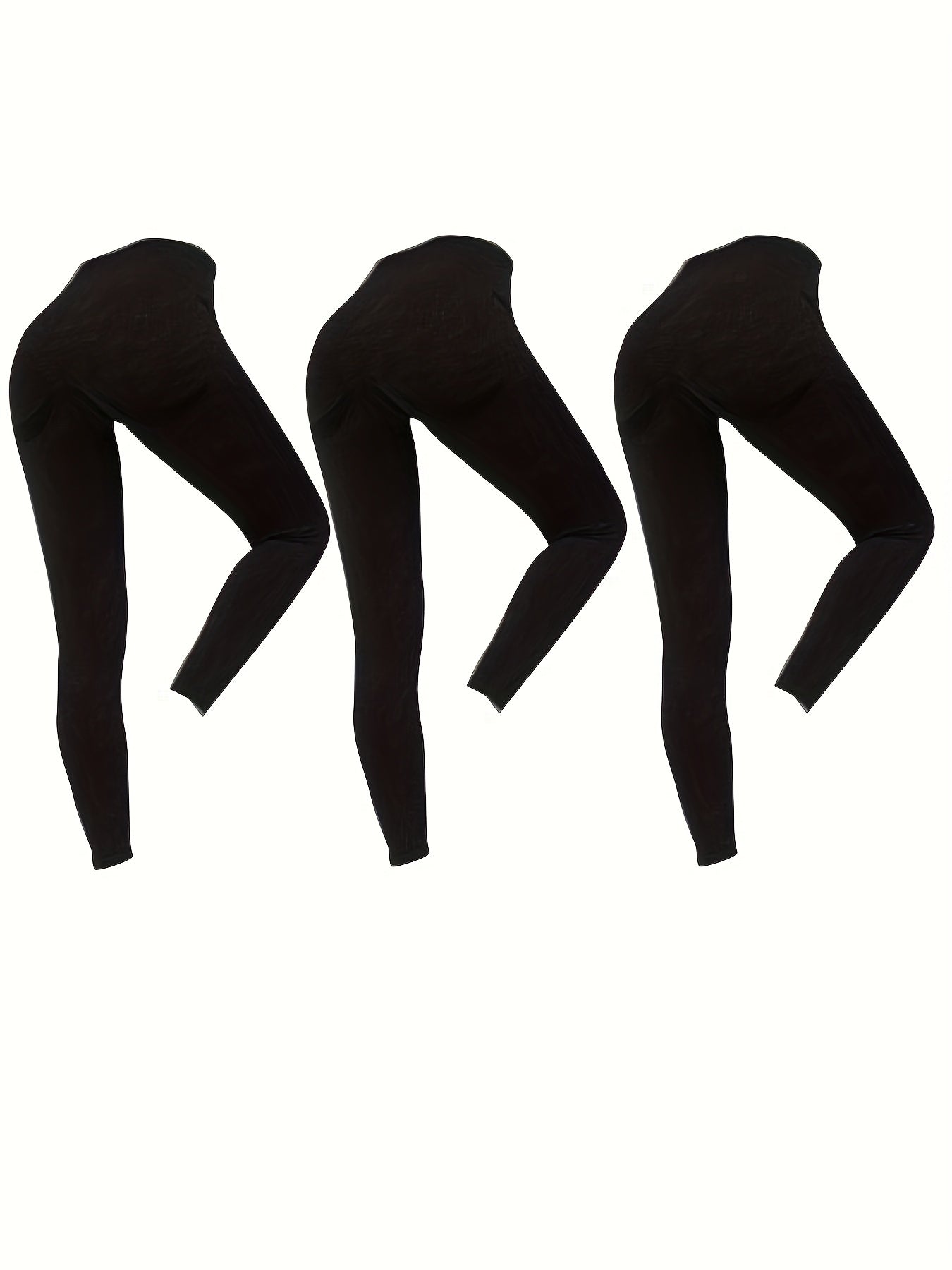 3 Pcs High Waist Elastic Yoga Leggings Tummy Control Sports Tights