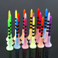 10pcs Luminous Golf Plastic Tee 83mm Double Layer Cup Holder