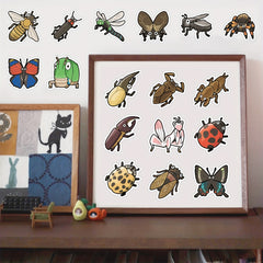 40pcs Waterproof Vinyl Insect Stickers For Water Bottle - Bug Stickers For Kids