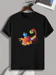 Lobster Print Men's Graphic Tee for Summer