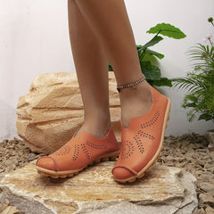 Women's Hollow Out Flat Loafers Low Top Breathable Shoes