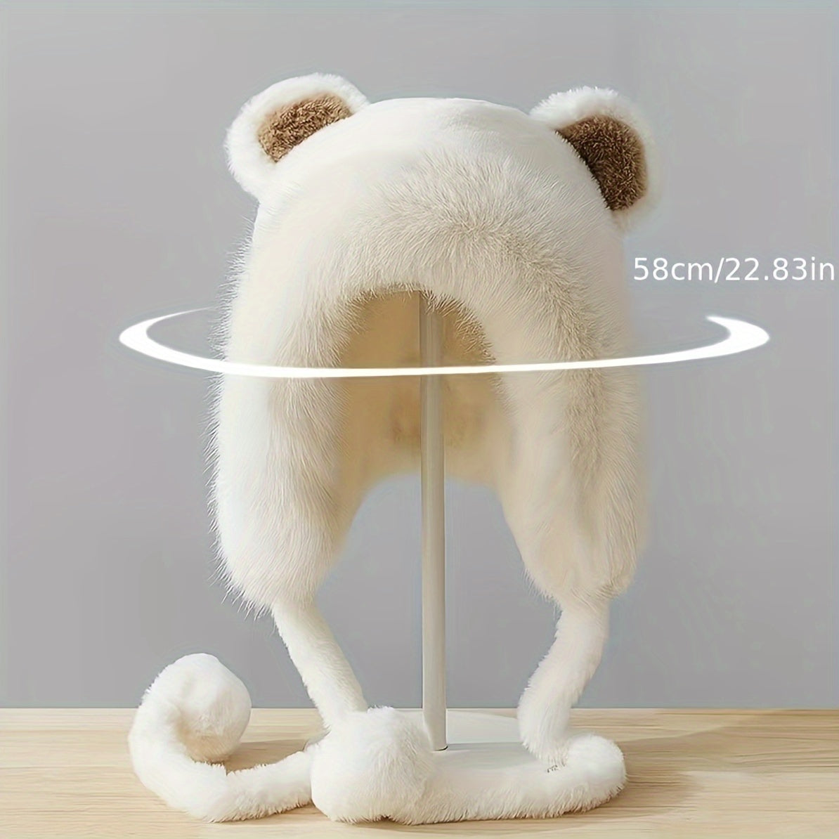 Bear Ear Plush Pullover Cap Winter Warm Thickened Hat