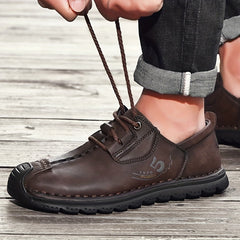 Men's Lace up Shoes Comfy Non slip Stitch Detail Shoes