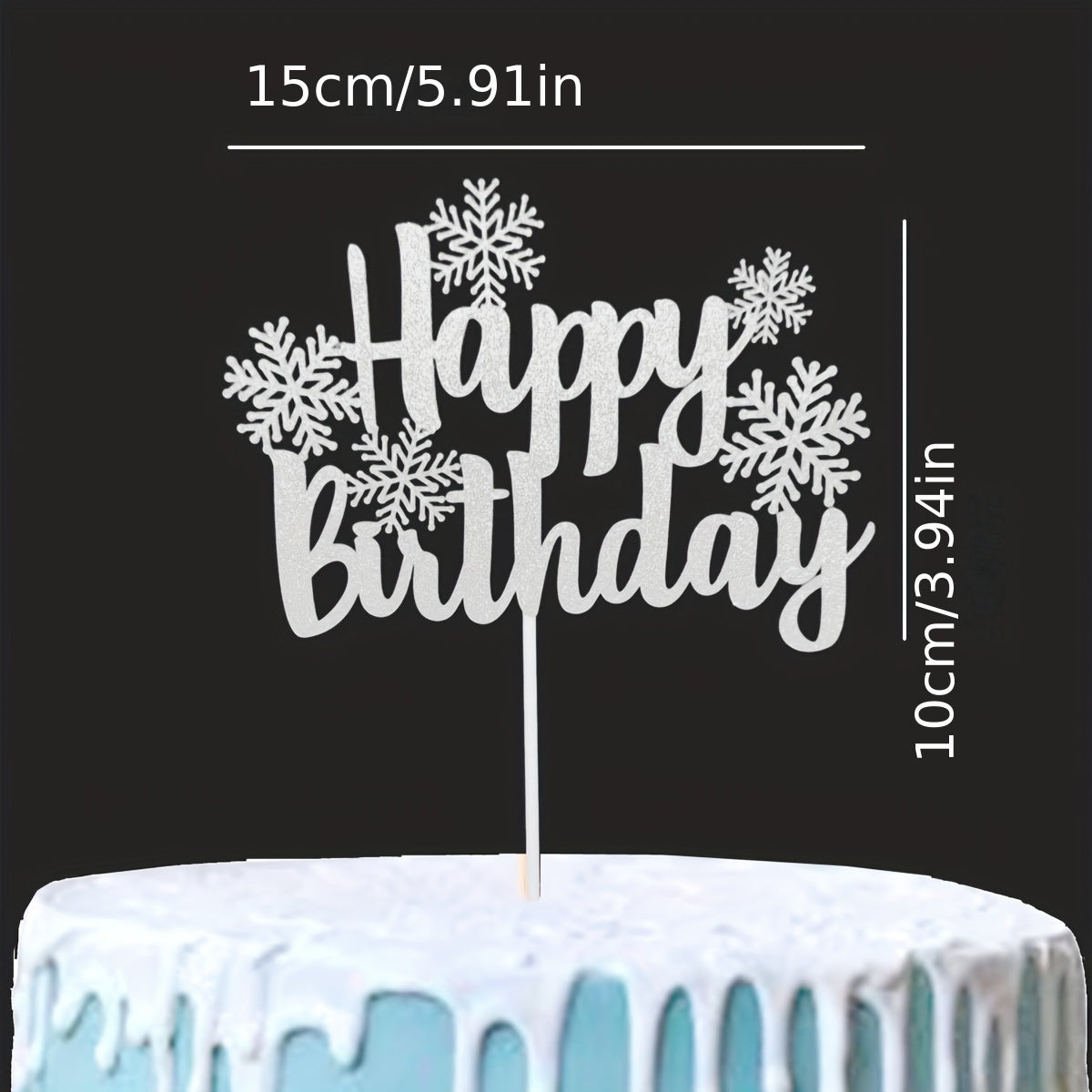 Snowflake Cake Decoration for Christmas & Birthday Parties