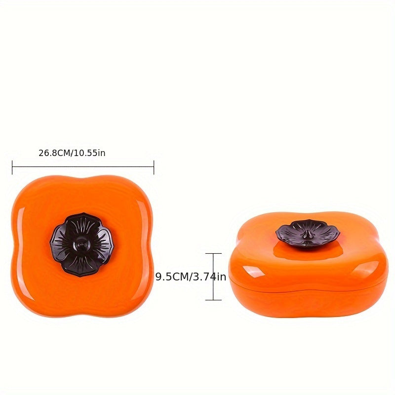 Persimmon Candies Storage Box With Grids Cookies Storage Tray