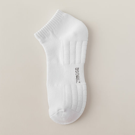 Men's Solid Crew Socks Cotton Blend Comfy Casual Outdoor All Seasons