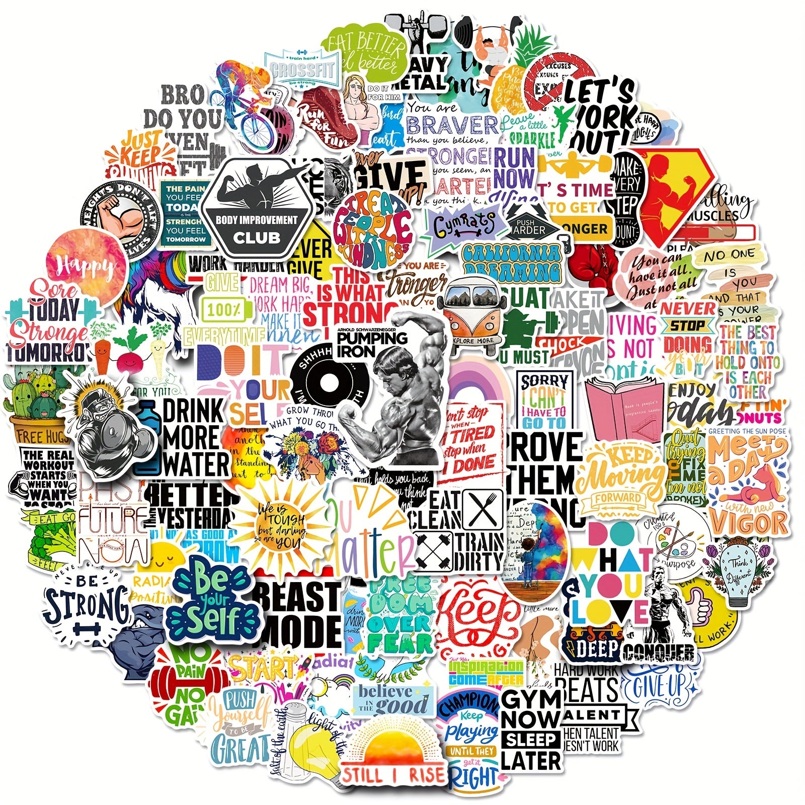 200pcs Fitness Gym Workout Stickers for Planners & Journals Girls Teens