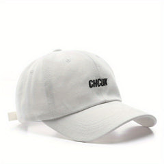 Solid Cotton Baseball Cap CHCUK Embroidered Unisex Couple Sun Hat