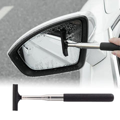 Car Rearview Mirror Wiper Telescopic Squeegee Cleaner Long Handle
