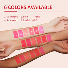 6 Colors Face Blush Palette Matte Mineral Blush Powder Bright Shimmer Face Blush