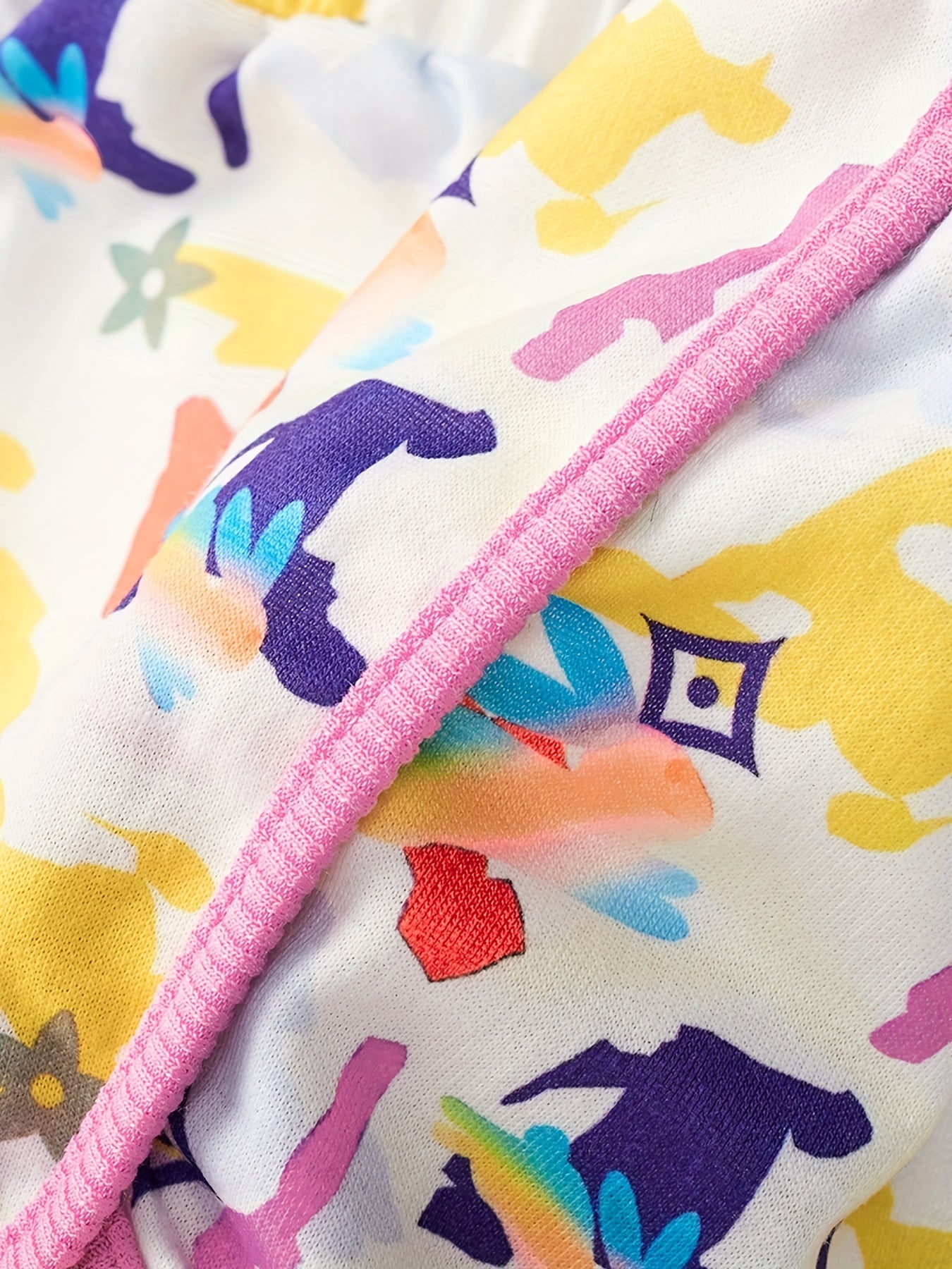 Girls Cartoon Animals Elastic Waist Sports Track