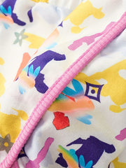 Girls Cartoon Animals Elastic Waist Sports Track