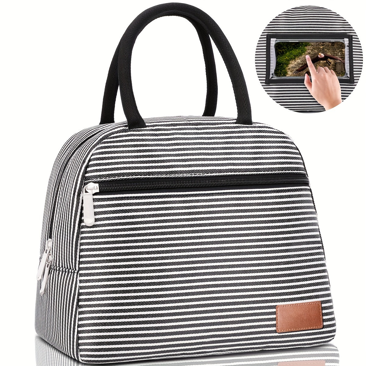 Leopard Print Insulated Lunch Bag Leakproof Reusable for Office School