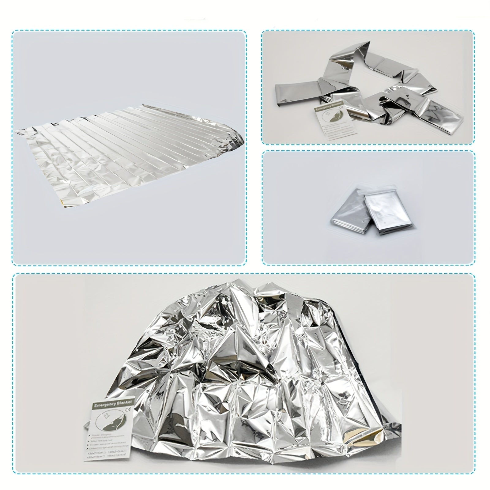 10pcs Emergency Mylar Thermal Blankets Waterproof Natural Disasters