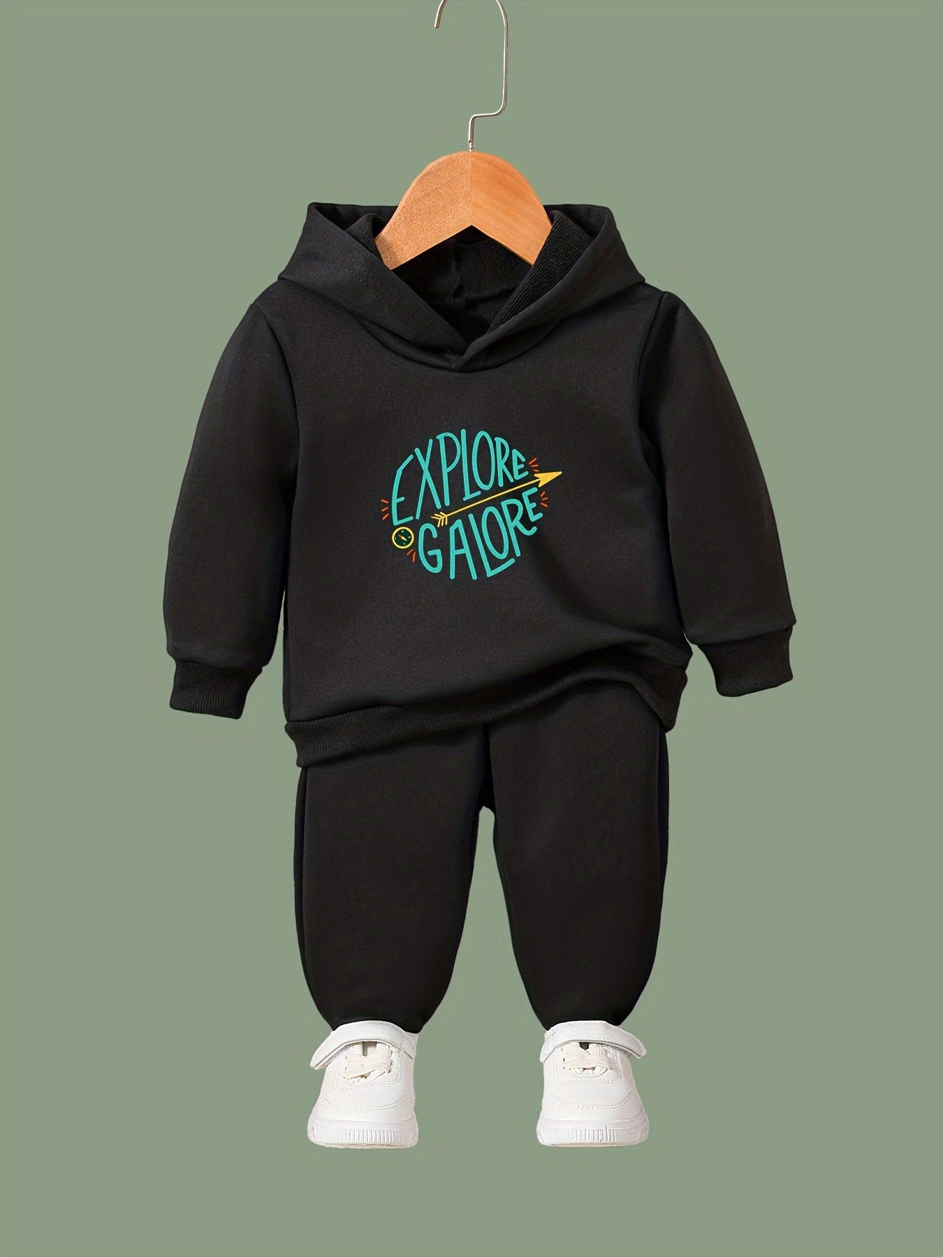 Pattern Long Sleeve Hoodie Girls Hoodies & Sweatpants