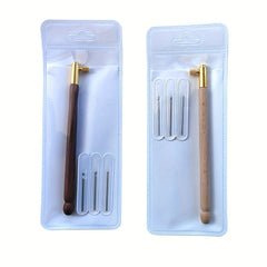 4pcs French Embroidery Crochet with Beech Handle