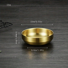 Stainless Steel Rice Bowl Set for Seasoning Soup Noodles Kimchi