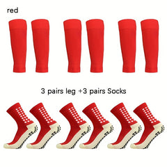 6 Pairs Sports Soccer Socks Breathable Sweat Absorbing Leg Cover