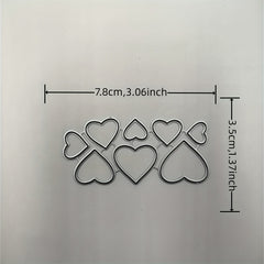 Love Heart Cutting Mold DIY Album Paper Card Scrapbook Decor Craft