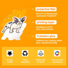 100pcs Cartoon Dog Stickers Waterproof Vinyl Animal Stickers
