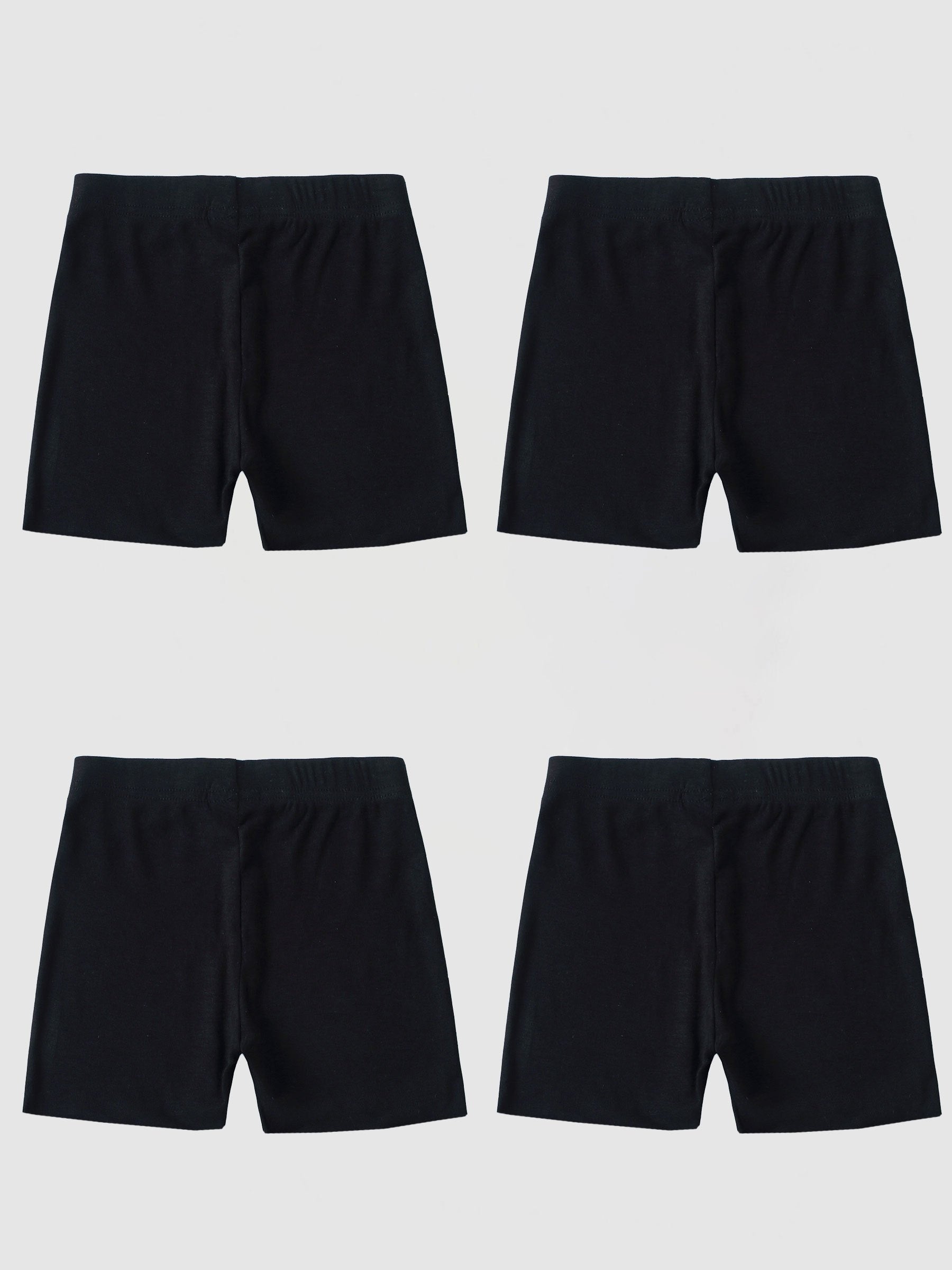 4-Pack Girls Casual Skinny Shorts for Sports Leisure Comfortable and Breathable