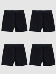 4-Pack Girls Casual Skinny Shorts for Sports Leisure Comfortable and Breathable