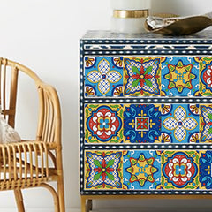 10pcs Moroccan Frosted Flower Tile Wall Sticker Self Adhesive Waterproof