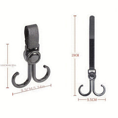 Universal Double Hook for Stroller Storage - Hangout Bags Organizer