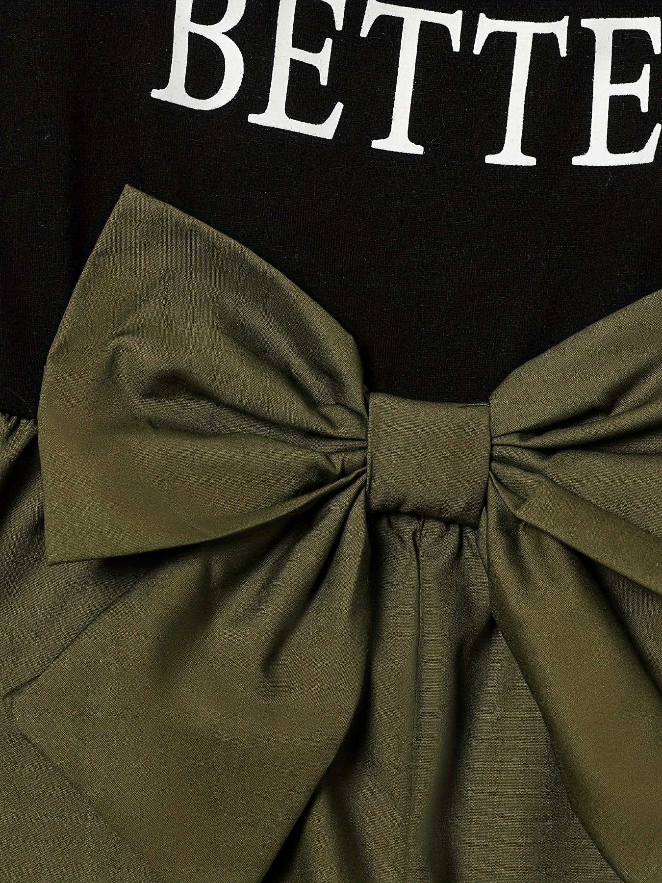 Girls Letter Graphic Bow Front Spliced Cami Rompers Kids Summer Clothes