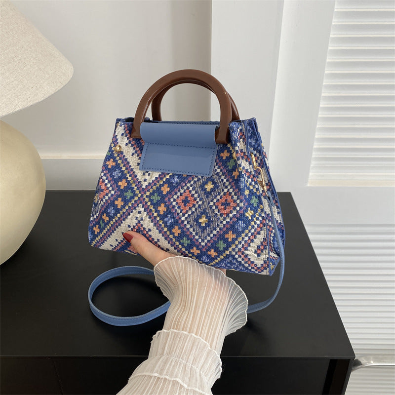 Casual Vintage Geometric Pattern Crossbody Bag Female Summer Handbag