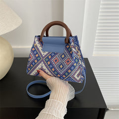 Casual Vintage Geometric Pattern Crossbody Bag Female Summer Handbag