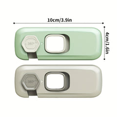2pcs Child Safety Locks, No Drilling, Kitchen Drawer & Cabinet