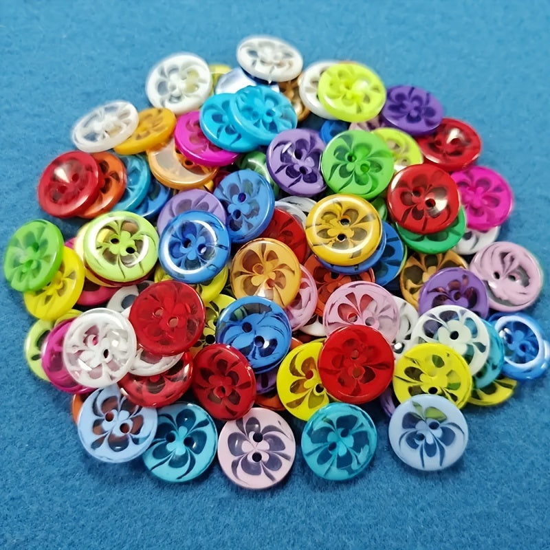50pcs Mixed Resin Buttons For Children's Clothing Sewing DIY Supplies