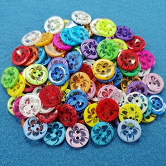 50pcs Mixed Resin Buttons For Children's Clothing Sewing DIY Supplies