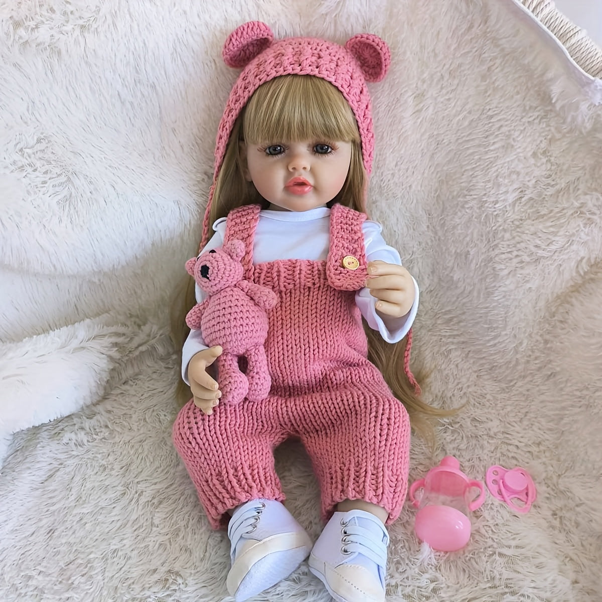 Realistic Princess Toddler Art Bebe Doll Vinyl Reborn Youngsters Girl Doll