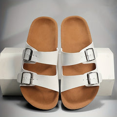 Men's Buckle Slide Sandals Non Slip Casual Open Toe Outdoor Beach Shoes