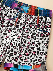 Plus Size Leopard Print Lounge Shorts
