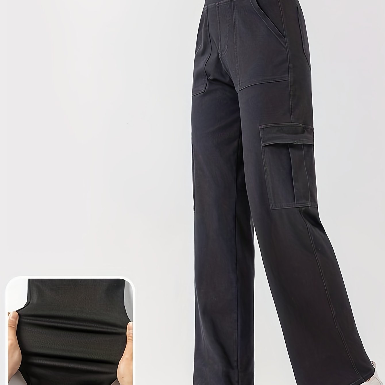 Cargo Pants Loose Fit Wide Legs Casual Jeans