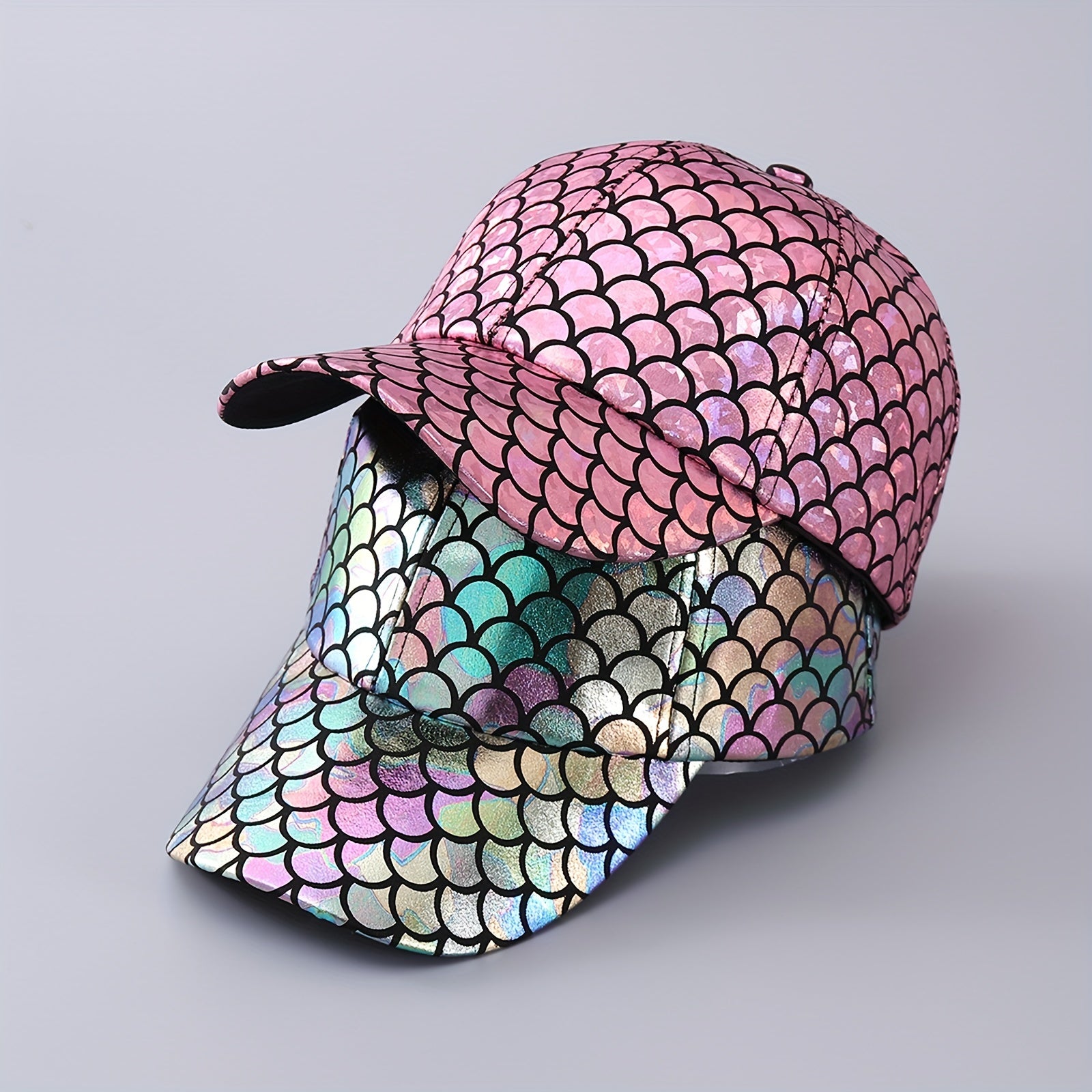 Men's Colorful Scale Checkered Baseball Cap