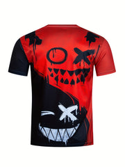 Men's Grimace Print Sports T-shirt & Active Shorts Set