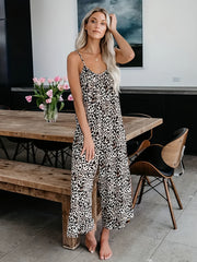 Tie Dye Wide Leg Cami Jumpsuit Boho Sleeveless Jumpsuit