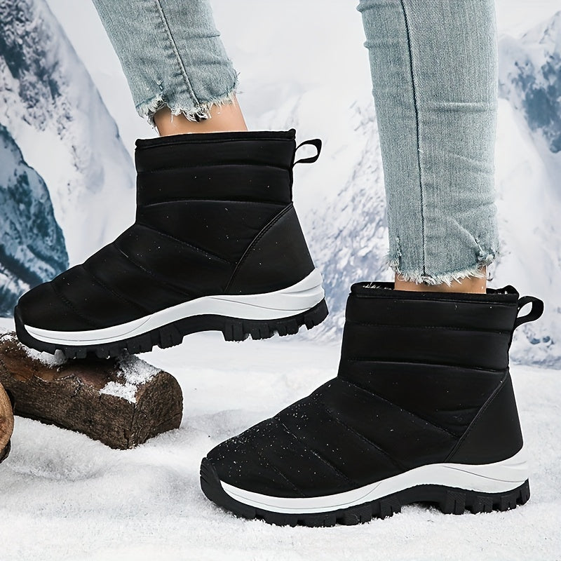 Anti Slip Medium Tube Snow Boots Thick Bottom Shoes Women's Footwear